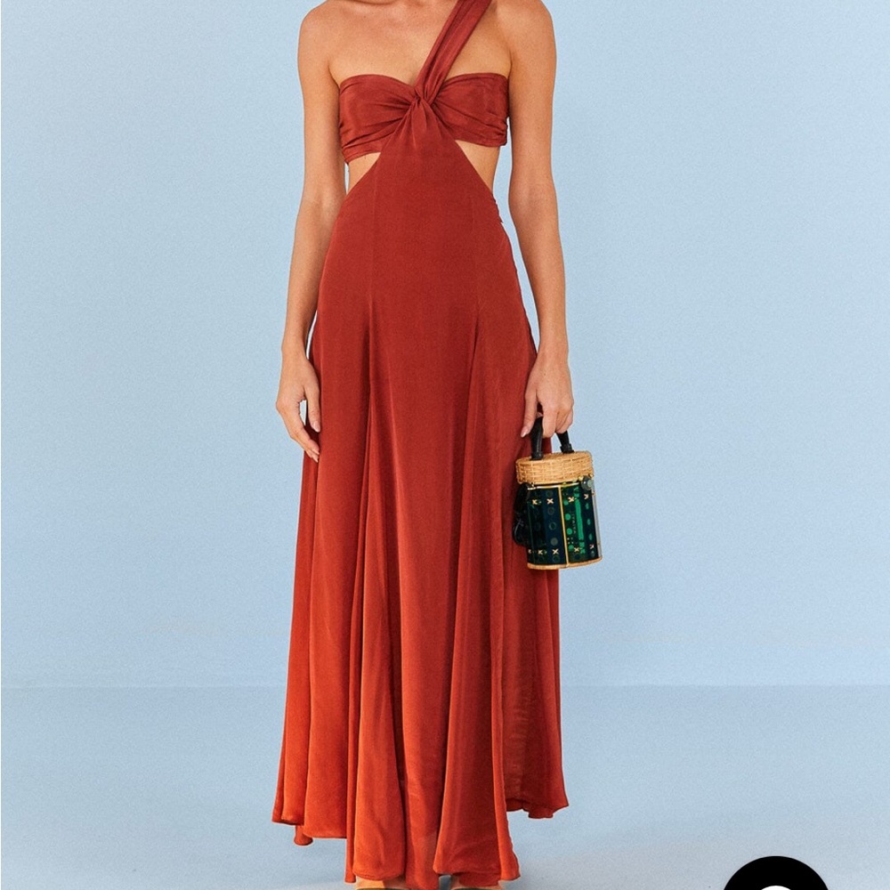 FARM RIO Brown Maxi Dress